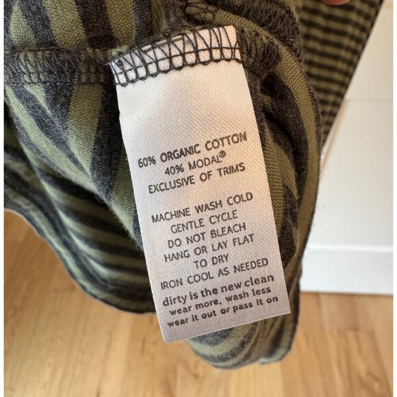 Horny Toad (Toad&Co) Striped Cowl Neck Sleeveless Dress Womens Medium Green/Gray - Picture 3 of 4